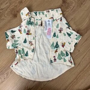 Disney Mickey Mouse Christmas Tree Pajamas PJs Dog Clothes Large